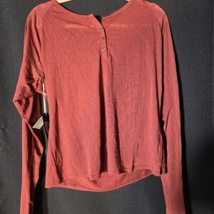 Shyanne Burgundy Long Sleeve Tee